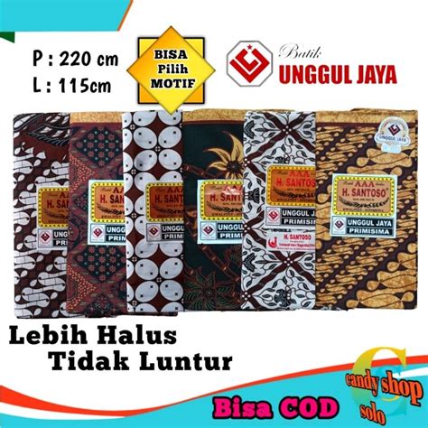 Jual Kain Batik Motif Putih Dan Sogan Jarik Batik H Santoso Aaa