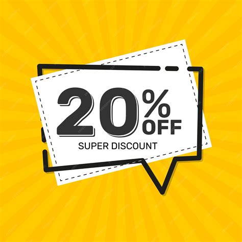 Premium Vector | 20 off super discount discount promotion special offer