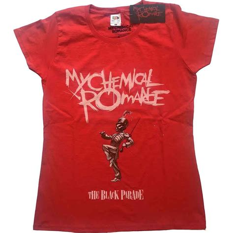 Portada De My Chemical Romance The Black Parade Camiseta Roja Mujer Merchoid España