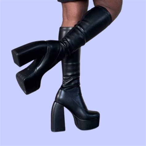 Y2k Chunky Black Boots Atelier Yuwa Ciao Jp