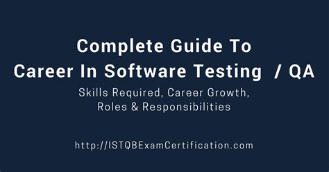 Complete Guide To Career In Software Testing Qa Career Growth