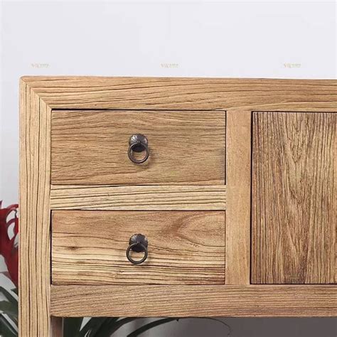 Vintage Furniture Reclaimed Elm Wood Cabinet