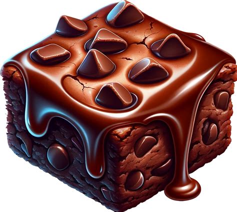 Ai Generated Delicious Brownies With Caramel Glaze And Sweet Chocolate