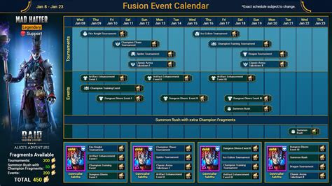 Fusion Event Calendar Raid Arturo W Honore