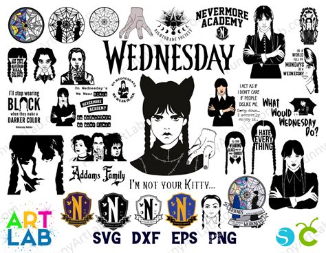 Funny Art Wednesday Bundle License Wednesday Shirt Diy Svg Wednesday