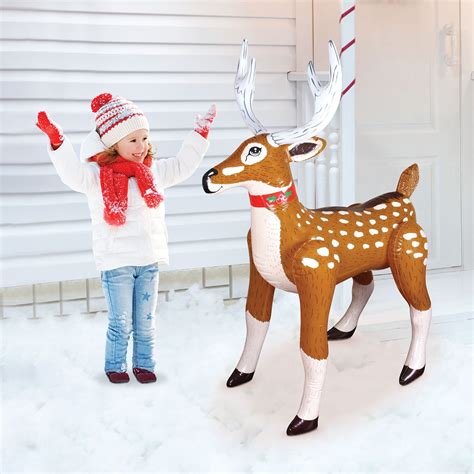 Holiday Time Blow Up Standing Reindeer, 4' - Walmart.com