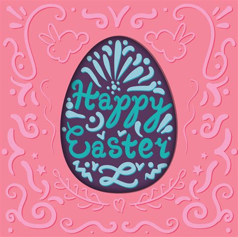 Vintage Happy Easter 4743497 Vector Art At Vecteezy