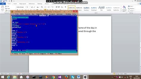 C Programming To Display The Name Of The Day In Week Depending Upon