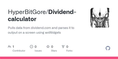 Github Hyperbitgore Dividend Calculator Pulls Data From Dividend