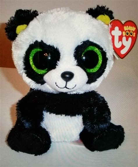 Ty Beanie Boos Bamboo The Panda Bear Style 36005 New Boo 6” 15cm Mwmt Rare Ebay