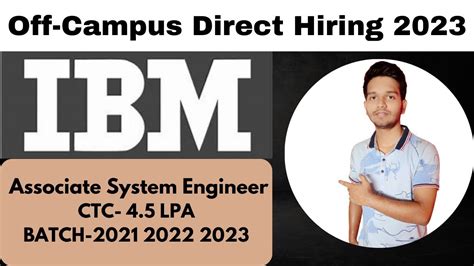 IBM Off Campus Direct Hiring 2023 Latest Hiring In IBM For Batch 2021