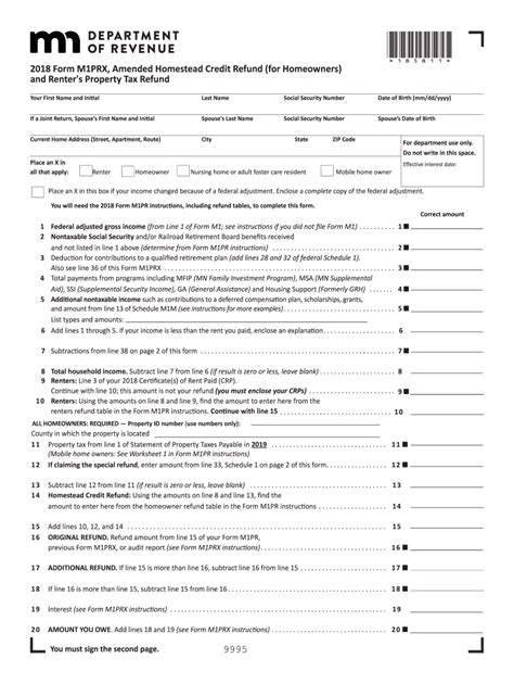 Tax Table M1 Instructions