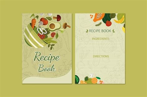 Premium Vector Recipe Book Cooking Food Recipe Cover For A Recipe