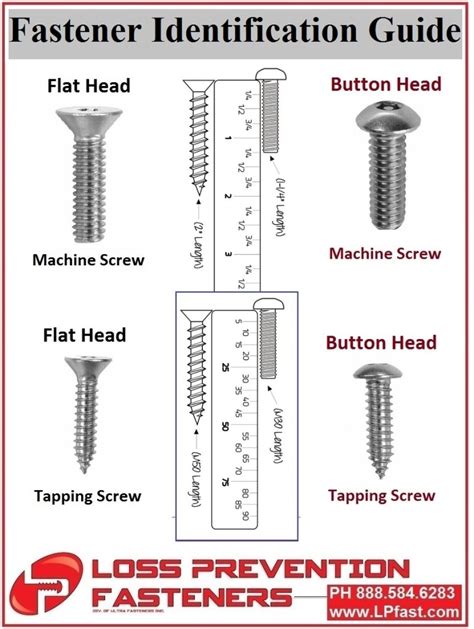 Fastener Types Chart Printable