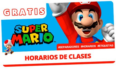 GRATIS Horarios De Clases De MARIO BROS Para Imprimir Ideas Para