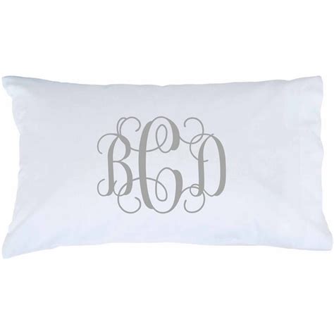 Personalized Grey Monogram Pillowcase - Walmart.com