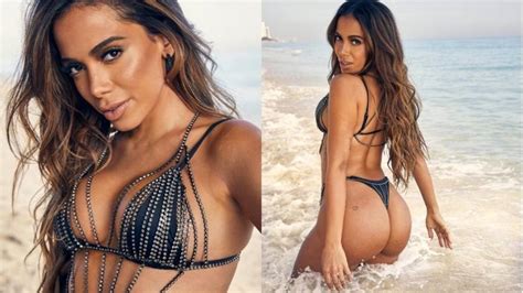 Anitta mostra novas fotos de biquíni para revista esportiva