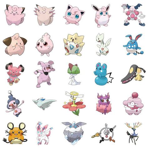 Fairy type Pokemon in 2024 | Fairy type pokemon, Pokemon fairy, Types ...