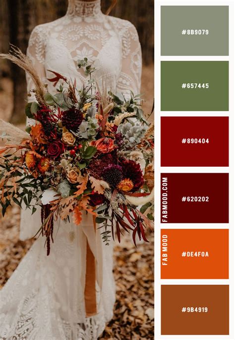 Autumnwedding Flowers 1 Fab Mood Wedding Colours Wedding Themes Wedding Colour Palettes