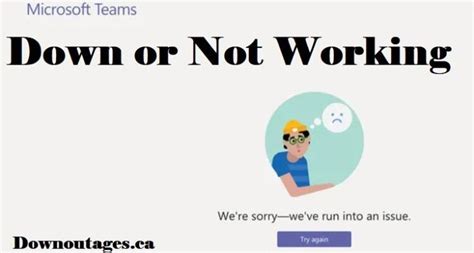 Microsoft Teams Down or Service Outage? Check Current outages and problems - DownOutages.ca