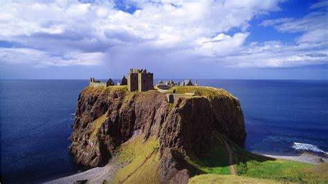 nature, Landscape, Sea, Cliff, Rock, Architecture, Castle, Ruin, Clouds ...