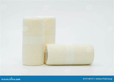 Medical Cohesive Elastic Bandage Isolated Stock Image Image Of