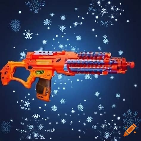 Nerf Gun Shooting With Snowflakes During Christmas On Craiyon