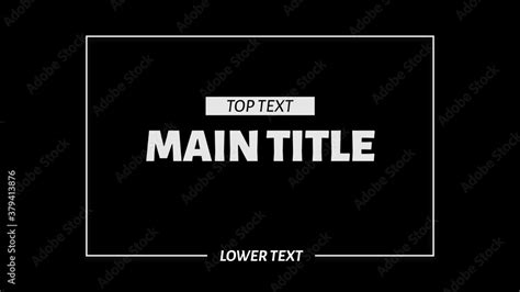 Modern Title With Border Stock Template Adobe Stock