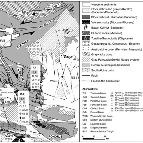 Tectonic Sketch Map Of The Tauern Window 40 Ar 39 Ar Ages And Sample