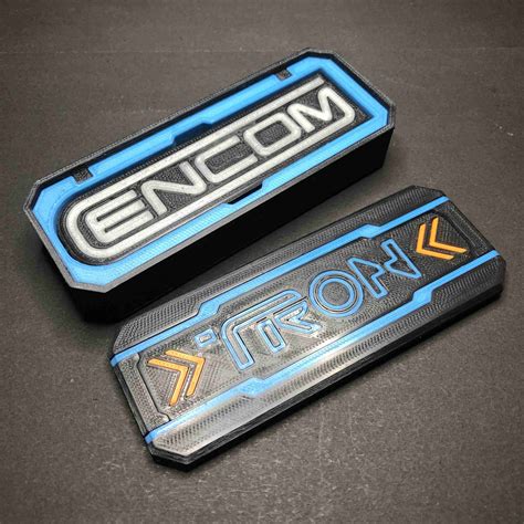 Tron Encom Badge With Optional T Box 3d Printed Numonday