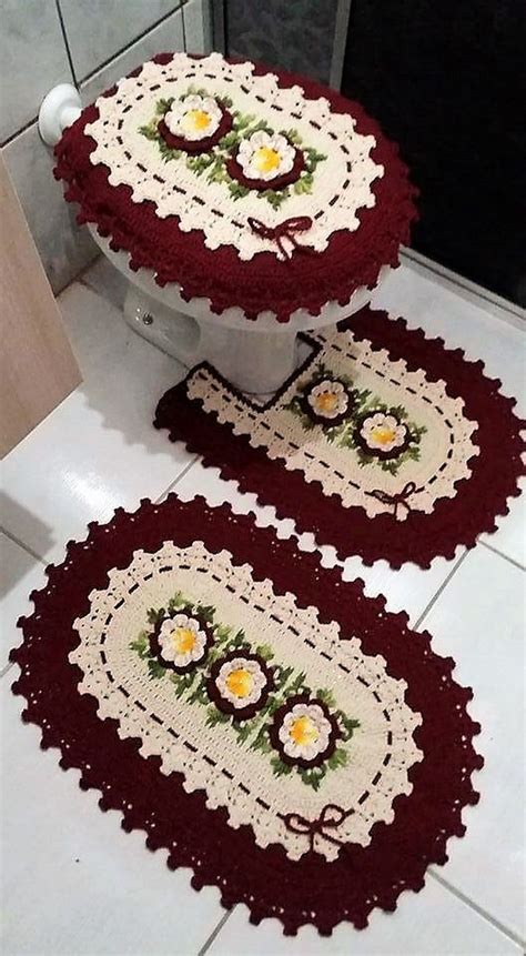 Crocheted Bathroom Set Ideas For Crochet Lovers Salvabrani Crochet Set Pattern Crochet