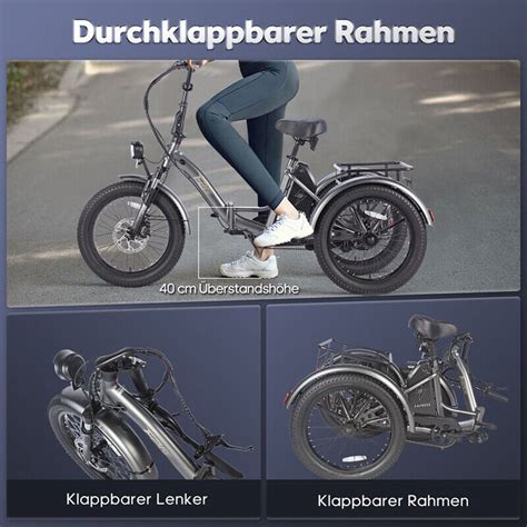 Fafrees Faltbar Elektro Dreirad E Bike Zoll R Der Fahrrad W