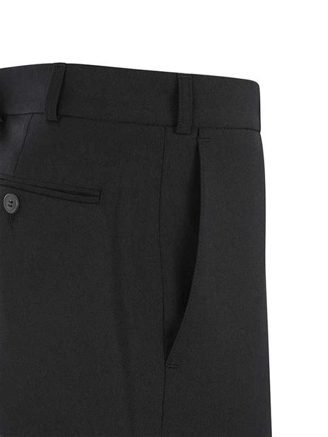 Clothing Bruhl Bruhl Steward Plain Front Trousers Classic Wool Mix Formal Black Afarleywear