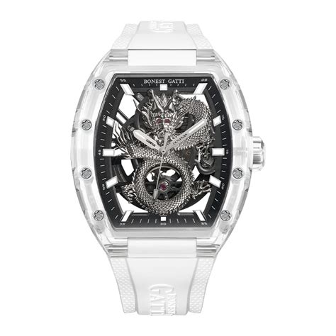 Bonest Gatti Reloj De Lujo Caja De Reloj De Cristal Espejo Ahuecado