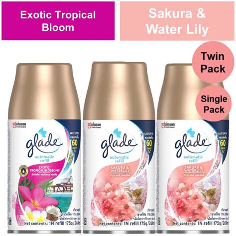 Glade Automatic Spray Refill Sakura Waterlily Tropical Blossoms Twin