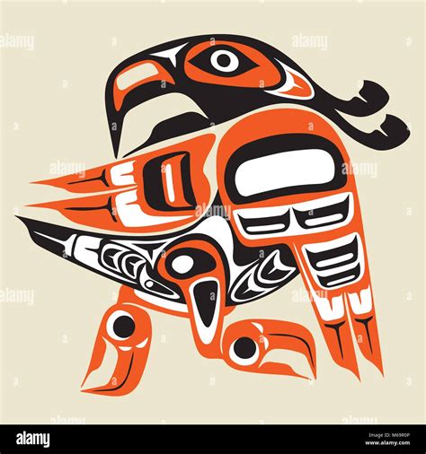 dancing bird - first nation aboriginal art style Stock Vector Image ...