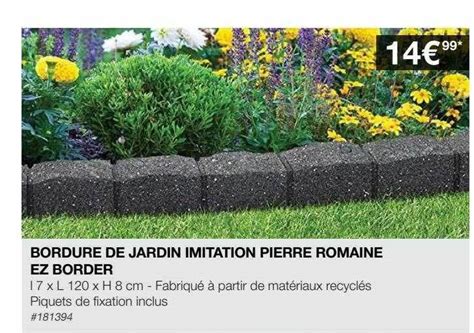 Promo Bordure De Jardin Imitation Pierre Romaine Ez Border Chez Costco