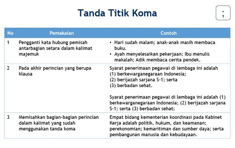 Penggunaan Tanda Titik Koma Beserta Contoh Cv Bahasa Arab IMAGESEE