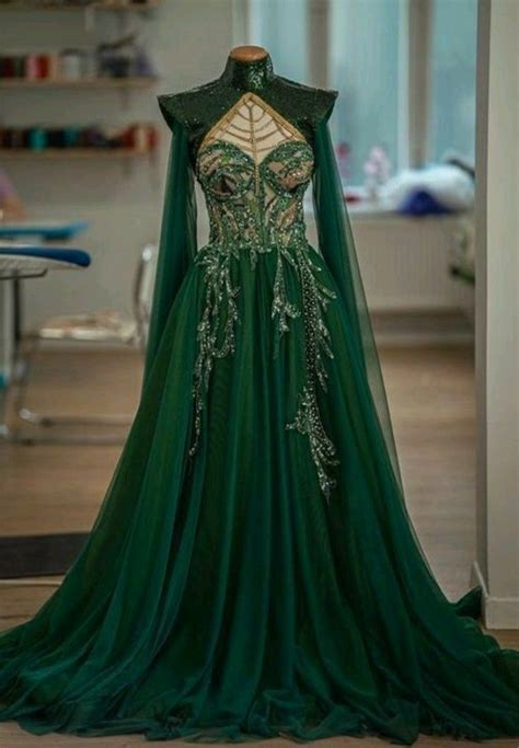 Green Designer Gown Usa Gown Deginer Fairytale Dress Ball Dresses