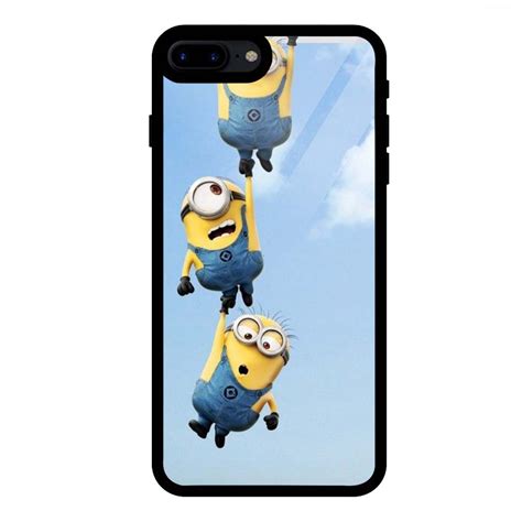 Buy Now Hanging Three Minions IPhone 7 Plus Glass Back Cover At CoversGap