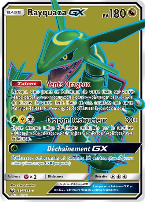 Rayquaza Gx Soleil Et Lune Temp Te C Leste Pok P Dia