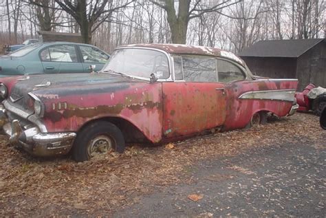 1957 Chevy Junkyard Cars Barn Find Cars 57 Chevy Bel Air