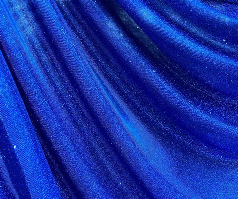 Royal Blue Stretch Lurex Glitter Fabric Shimmer Fabric For Gown Blue