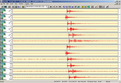 Example seismic event with Type A, good quality waveforms. | Download ...