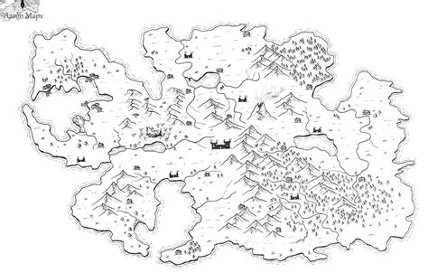 A3 Custom Hand Drawn Fantasy Map Etsy