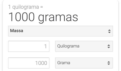 1 Quilo Tem Quantas Gramas
