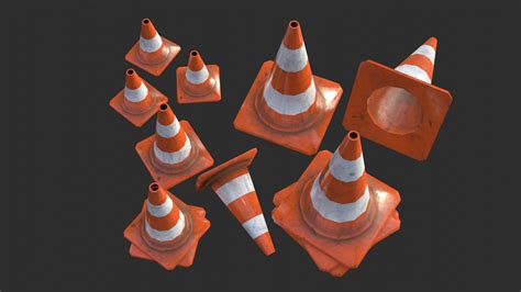 Artstation Traffic Cone Assets 01 Game Assets