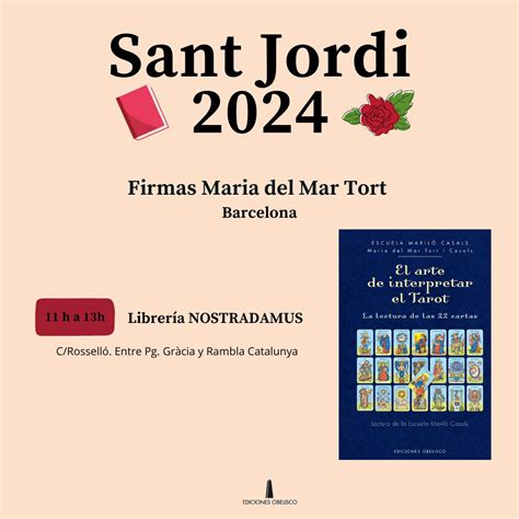 Sant Jordi Firmas Maria Del Mar Tort Ediciones Obelisco