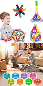 Amazon Bmag Magnetic Tiles Pcs Magnetic Building Blocks D